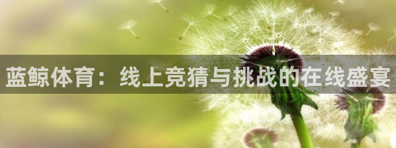 蓝鲸体育：线上竞猜与挑战的在线盛宴